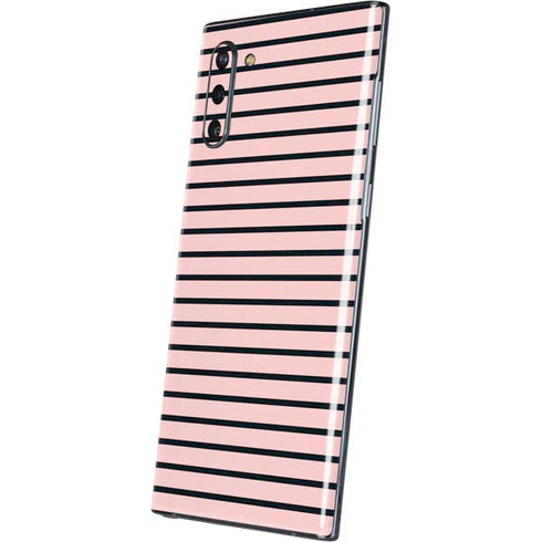 Pink and Black Stripes Galaxy Note 10 Skin