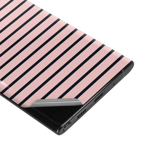 Pink and Black Stripes Galaxy Note 10 Skin