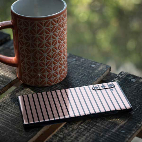 Pink and Black Stripes Galaxy Note 10 Skin