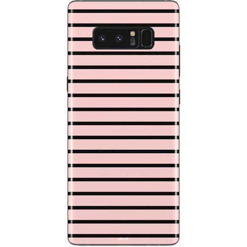 Pink and Black Stripes Galaxy Note 8 Skin