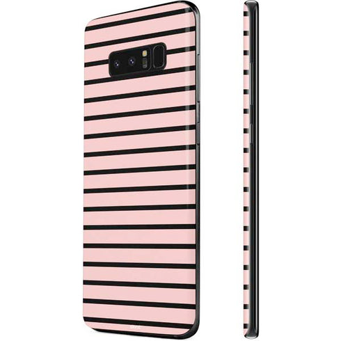 Pink and Black Stripes Galaxy Note 8 Skin