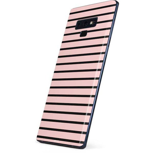 Pink and Black Stripes Galaxy Note 9 Skin