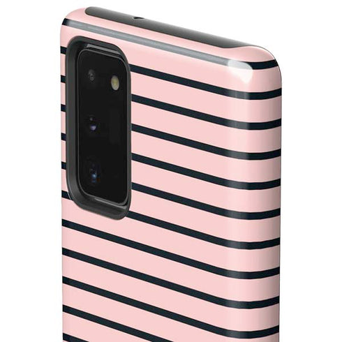 Pink and Black Stripes Galaxy Note20 5G Pro Case