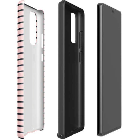 Pink and Black Stripes Galaxy Note20 5G Pro Case