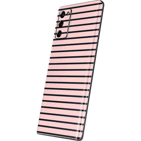 Pink and Black Stripes Galaxy Note20 5G Skin