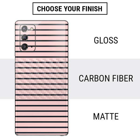 Pink and Black Stripes Galaxy Note20 5G Skin