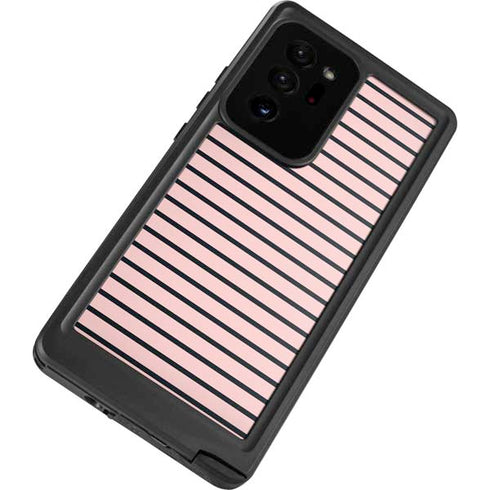 Pink and Black Stripes Galaxy Note20 Ultra 5G Waterproof Case