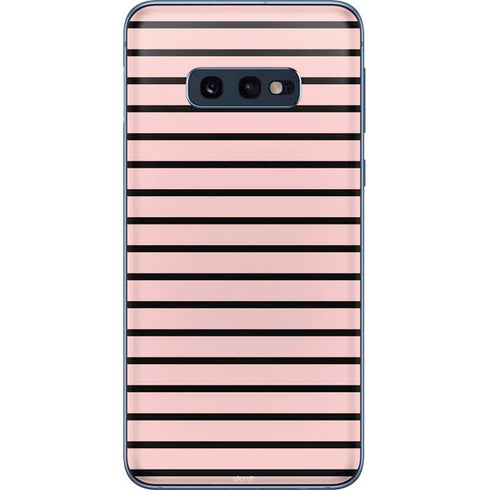 Pink and Black Stripes Galaxy S10e Skin
