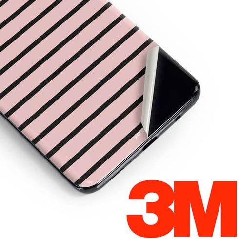 Pink and Black Stripes Galaxy S10e Skin