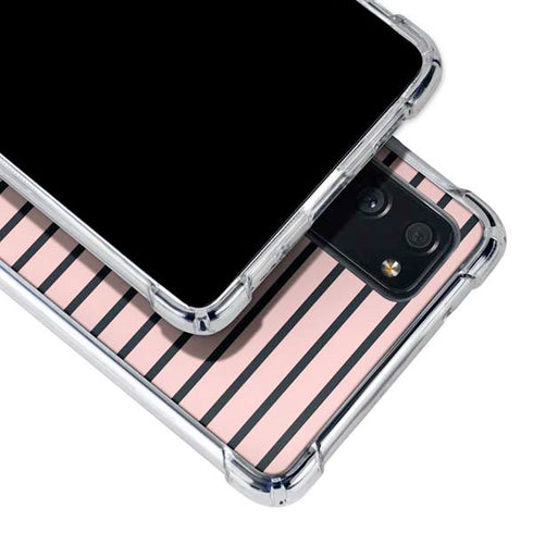 Pink and Black Stripes Galaxy S20 FE Clear Case