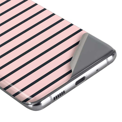 Pink and Black Stripes Galaxy S20 Plus Skin