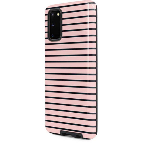 Pink and Black Stripes Galaxy S20 Pro Case