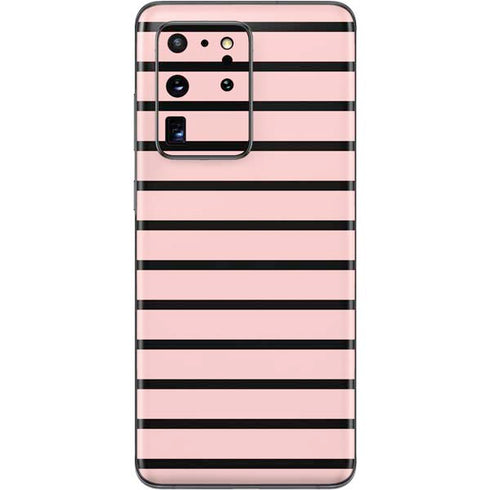 Pink and Black Stripes Galaxy S20 Ultra 5G Skin