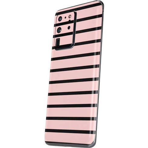 Pink and Black Stripes Galaxy S20 Ultra 5G Skin