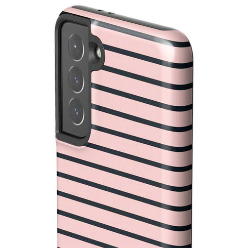 Pink and Black Stripes Galaxy S21 5G Pro Case