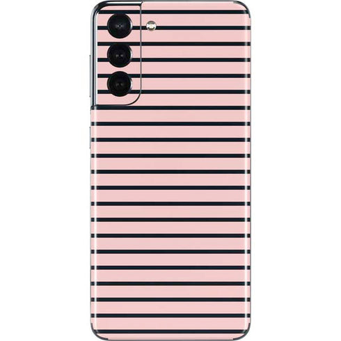 Pink and Black Stripes Galaxy S21 5G Skin