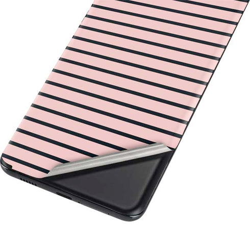 Pink and Black Stripes Galaxy S21 5G Skin