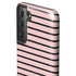 Pink and Black Stripes Galaxy S21 FE Pro Case