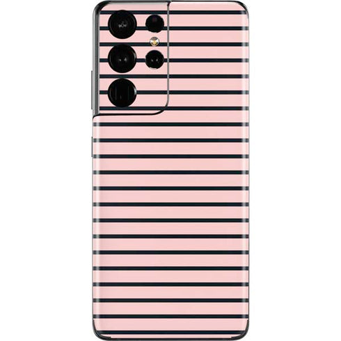 Pink and Black Stripes Galaxy S21 Ultra 5G Skin