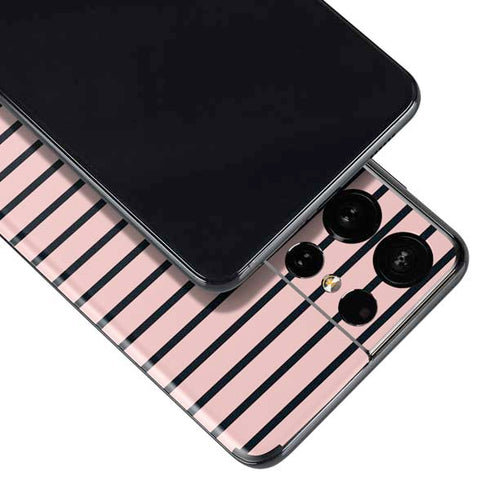 Pink and Black Stripes Galaxy S21 Ultra 5G Skin