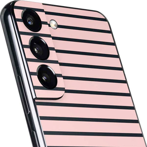 Pink and Black Stripes Galaxy S22 Plus Skin