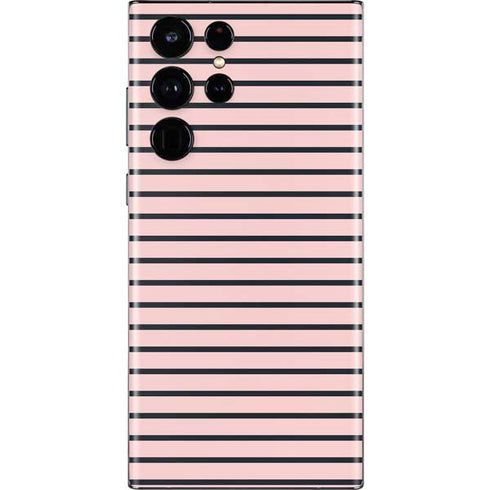 Pink and Black Stripes Galaxy S22 Ultra Skin