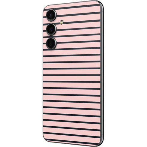 Pink and Black Stripes Galaxy S23 FE Skin