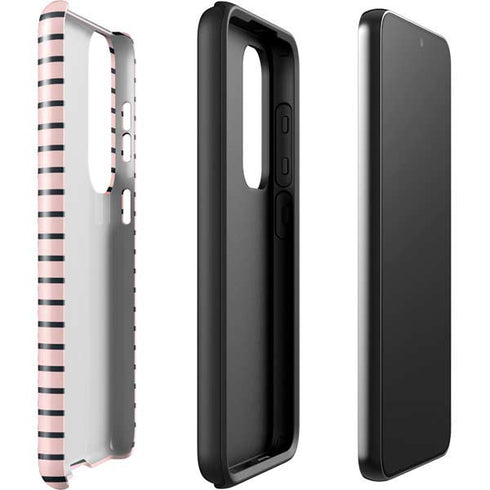 Pink and Black Stripes Galaxy S23 Plus Pro Case