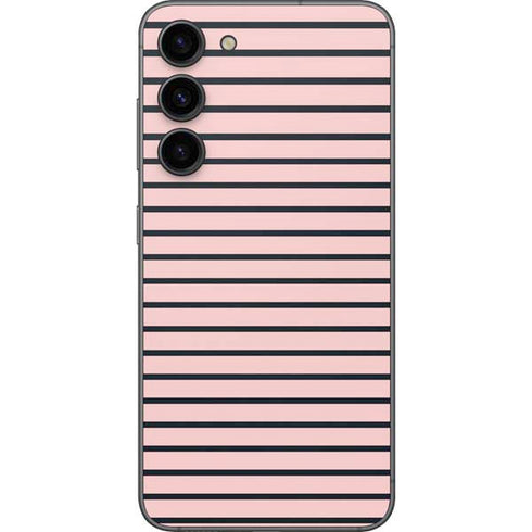 Pink and Black Stripes Galaxy S23 Plus Skin
