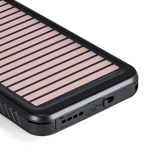 Pink and Black Stripes Galaxy S23 Plus Waterproof Case