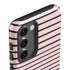 Pink and Black Stripes Galaxy S23 Pro Case