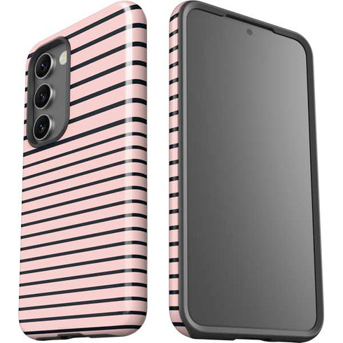 Pink and Black Stripes Galaxy S23 Pro Case