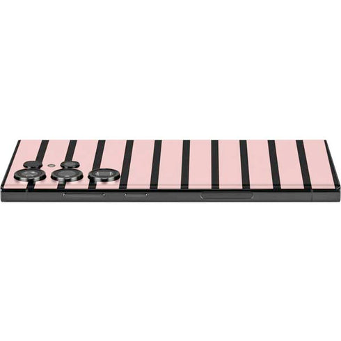 Pink and Black Stripes Galaxy S23 Ultra Skin