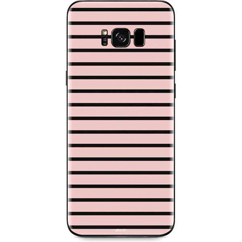 Pink and Black Stripes Galaxy S8 Plus Skin