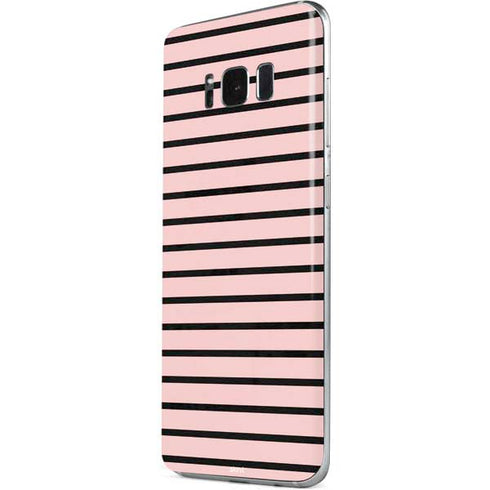 Pink and Black Stripes Galaxy S8 Plus Skin