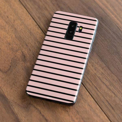 Pink and Black Stripes Galaxy S9 Plus Skin