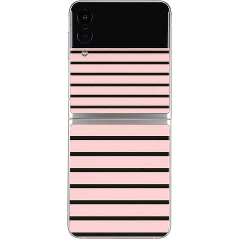 Pink and Black Stripes Galaxy Z Flip4 5G Skin