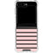 Pink and Black Stripes Galaxy Z Flip5 5G Clear Case