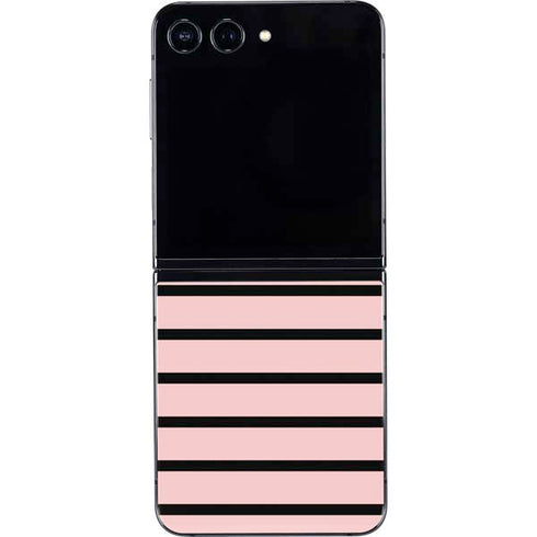 Pink and Black Stripes Galaxy Z Flip5 5G Skin