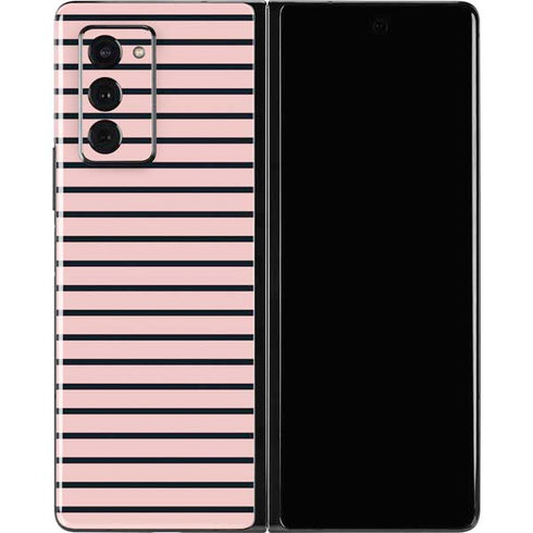 Pink and Black Stripes Galaxy Z Fold2 5G Skin