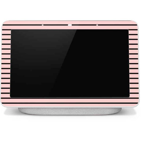 Pink and Black Stripes Google Home Hub Skin