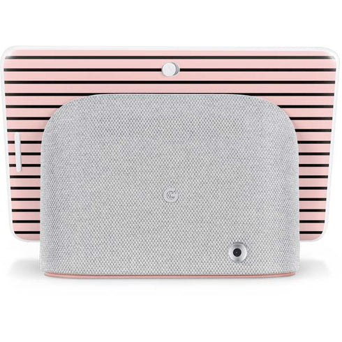 Pink and Black Stripes Google Home Hub Skin