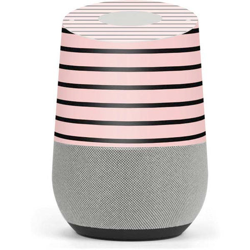 Pink and Black Stripes Google Home Skin