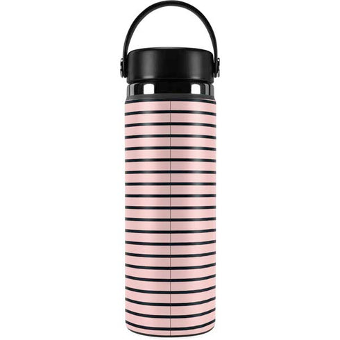 Pink and Black Stripes Hydro Flask 20oz Wide Mouth Skin