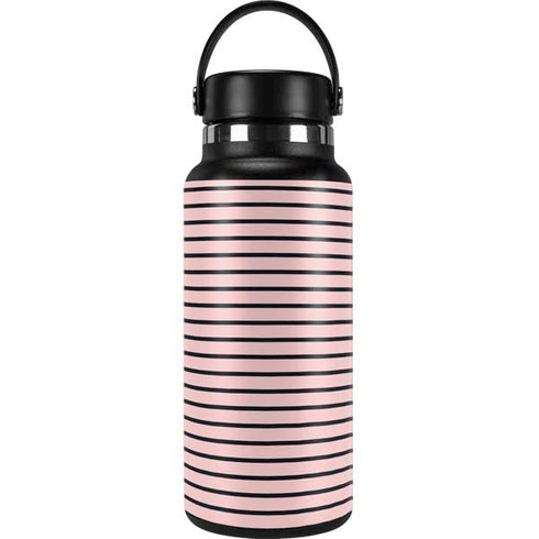 Pink and Black Stripes Hydro Flask 32oz Wide Mouth Skin