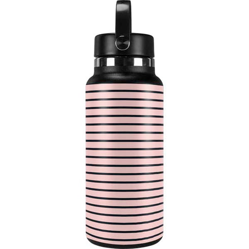 Pink and Black Stripes Hydro Flask 32oz Wide Mouth Skin