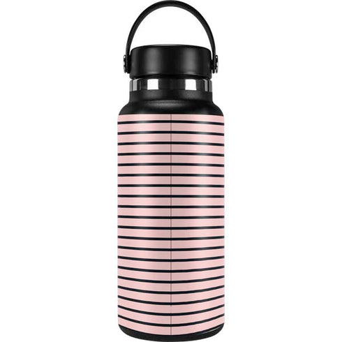 Pink and Black Stripes Hydro Flask 32oz Wide Mouth Skin