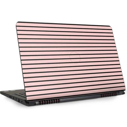 Pink and Black Stripes Dell Inspiron Skin