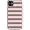 Pink and Black Stripes iPhone 11 Clear Case