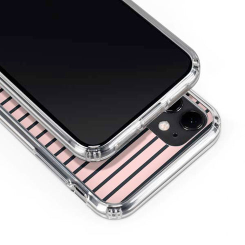 Pink and Black Stripes iPhone 11 Clear Case